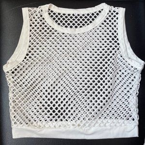 2 Swim Cover Tops / Fishnet Crop Tops